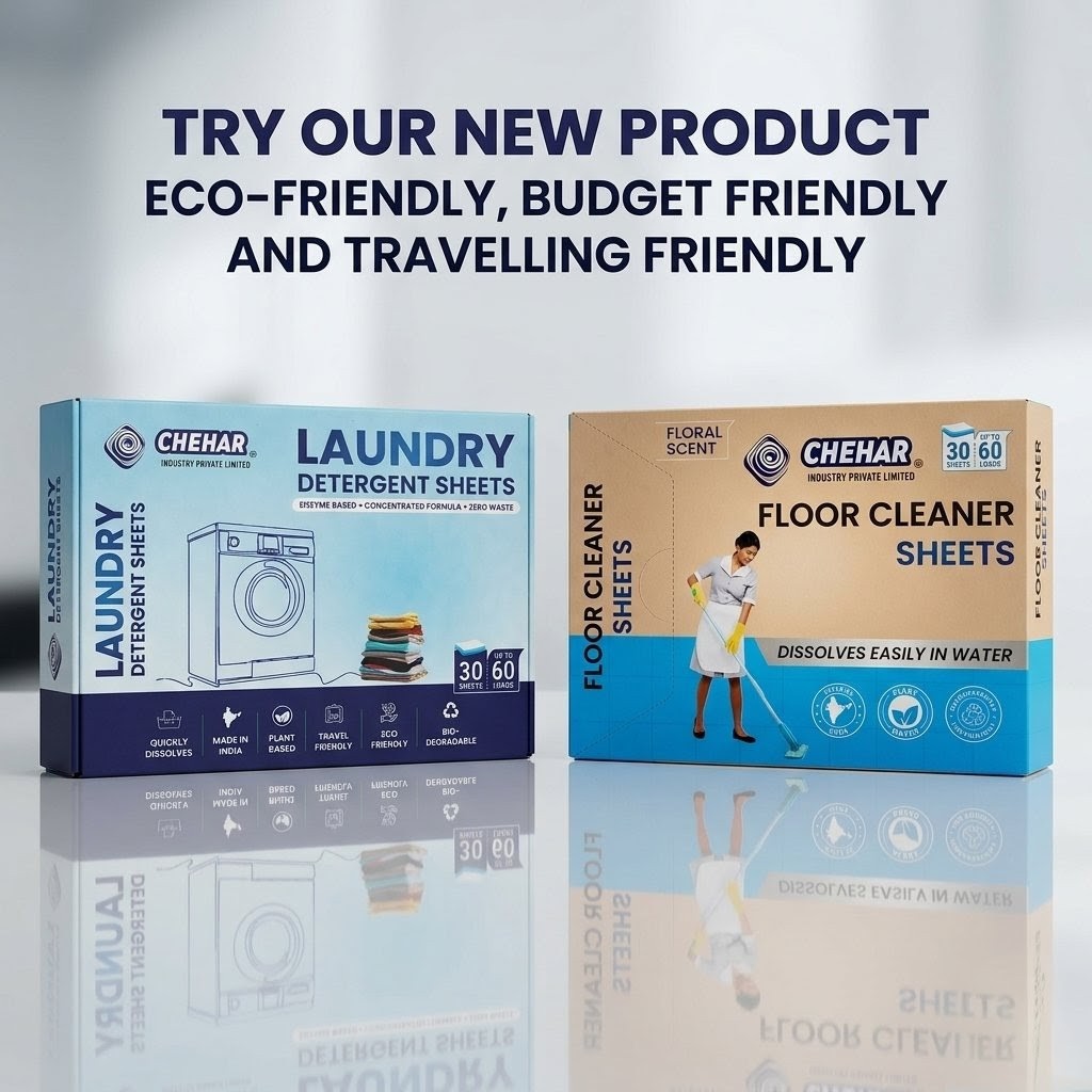 CHEHAR LAUNDRY DETERGENT AND FLOOR CLEANER SHEET COMBO PACK